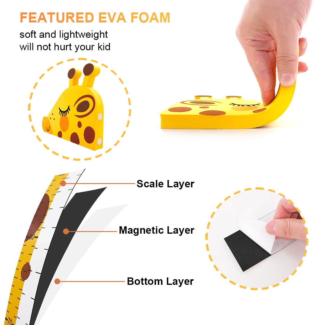 HeightMate™ - Magnetic Giraffe Height Chart 