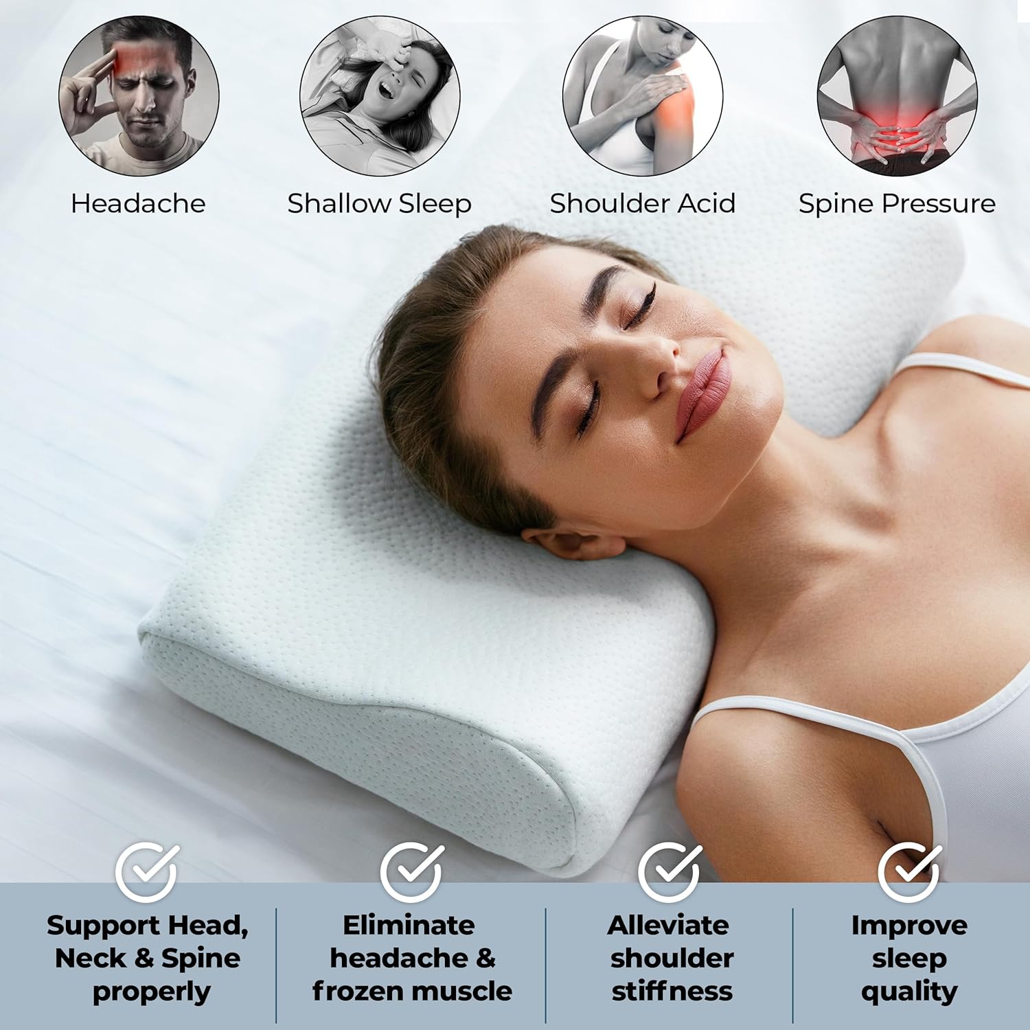 OrthoComfort™ - Memory Foam Bed Pillow