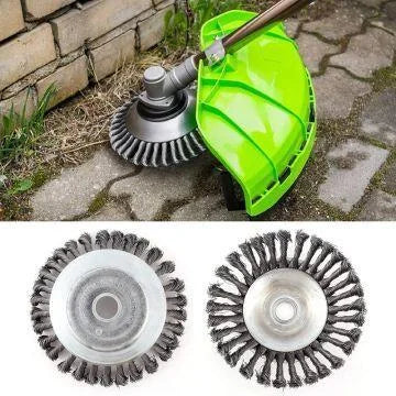 SpinScrub™ - Steel wire wheel weed brush