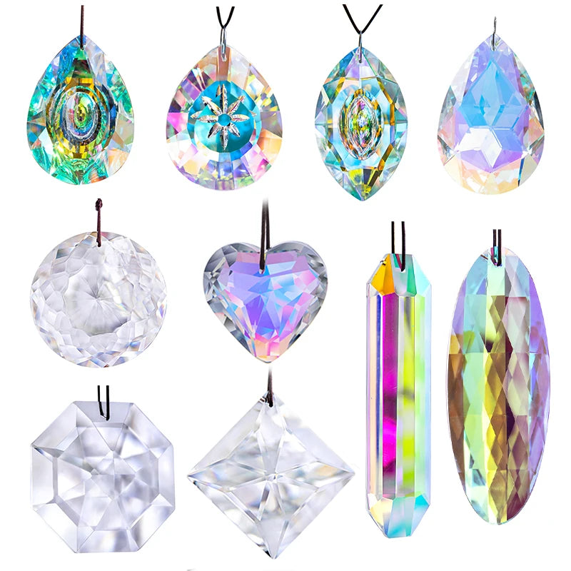 H&amp;D Crystal Prisms - Radiant Reflections: 10 Styles of Suncatcher Pendants to Create Vibrant Rainbows