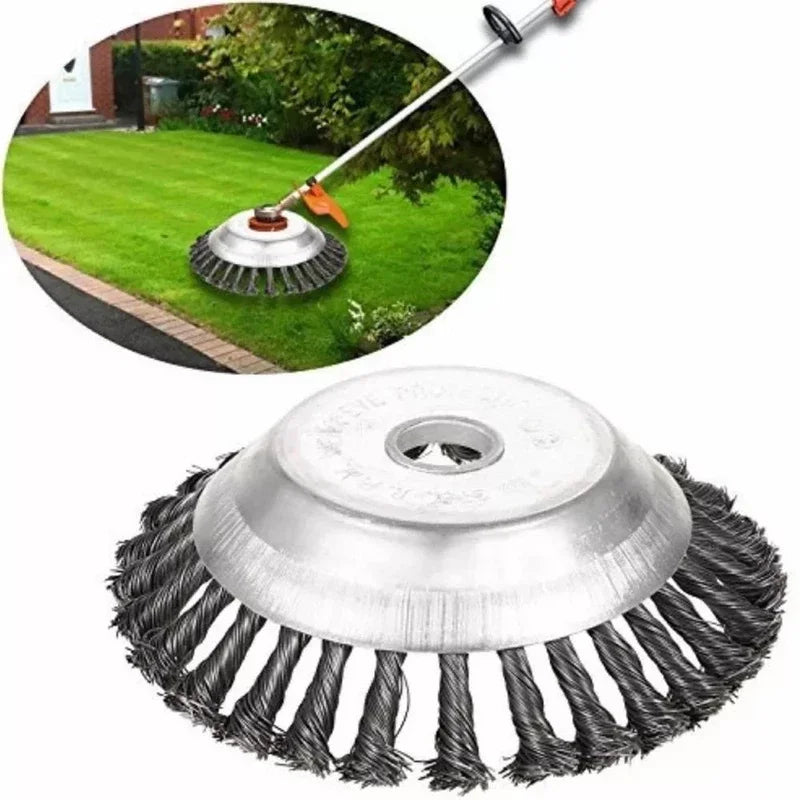 SpinScrub™ - Steel wire wheel weed brush