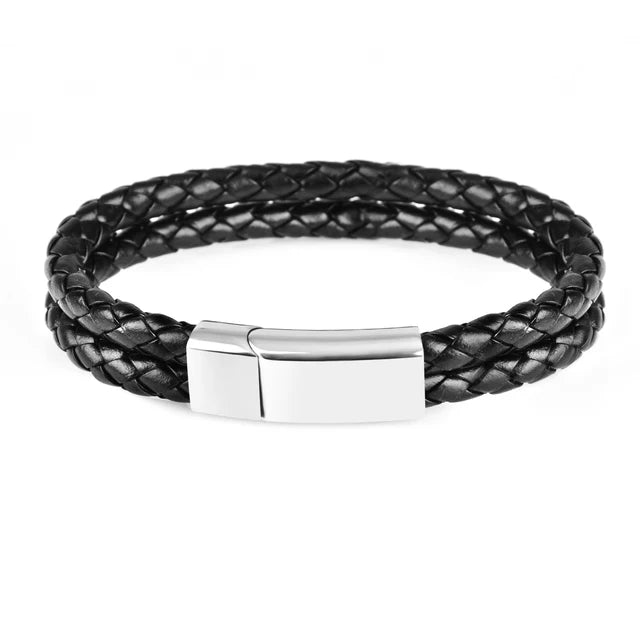 Engraved Leather Men's Bracelet™ - Een perfect gepersonaliseerd cadeau