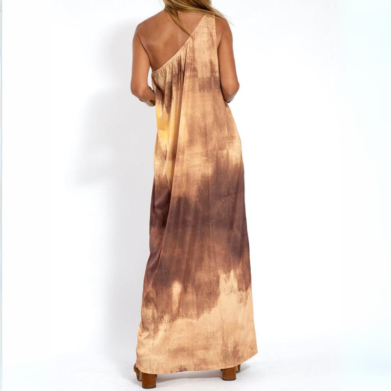 Elara™ - Elegante Zomer Maxi Jurk Met Één Schouder