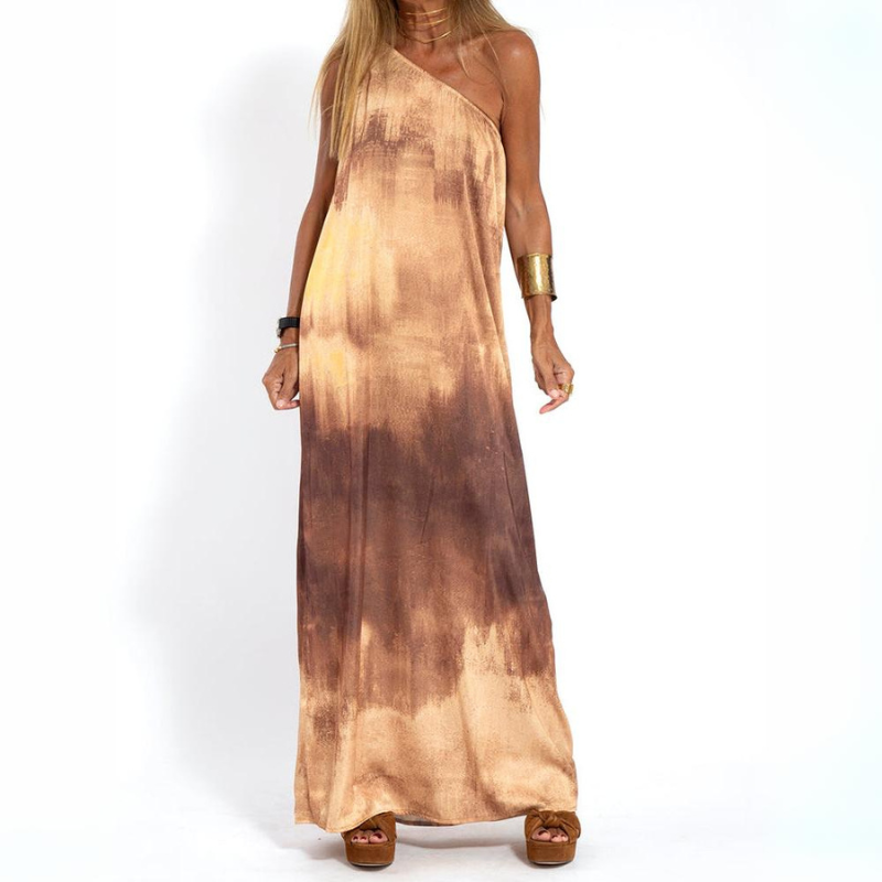 Elara™ - Elegante Zomer Maxi Jurk Met Één Schouder