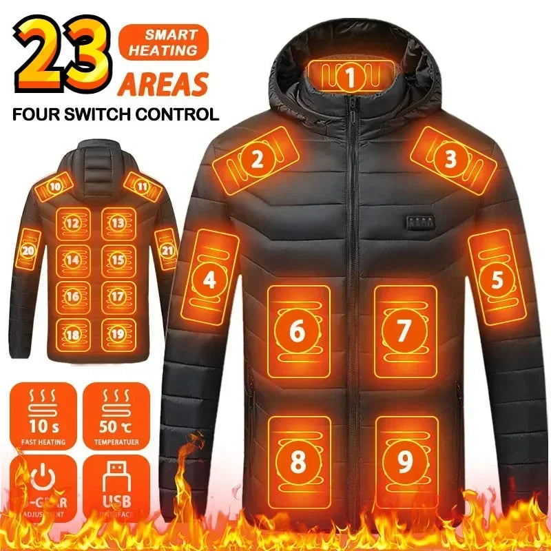 ThermaCoat™ - Heated Jacket Men &amp; Women Winter USB Electric Smart Self-heating 