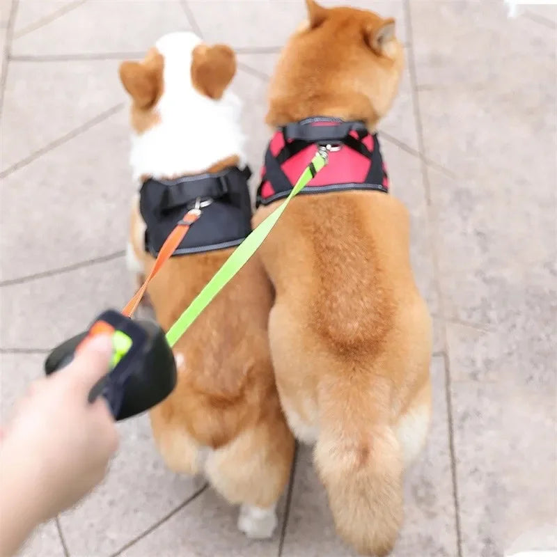 PawTrek™ Dual Leash - Walk with Ease: Tangle-free control for two dogs