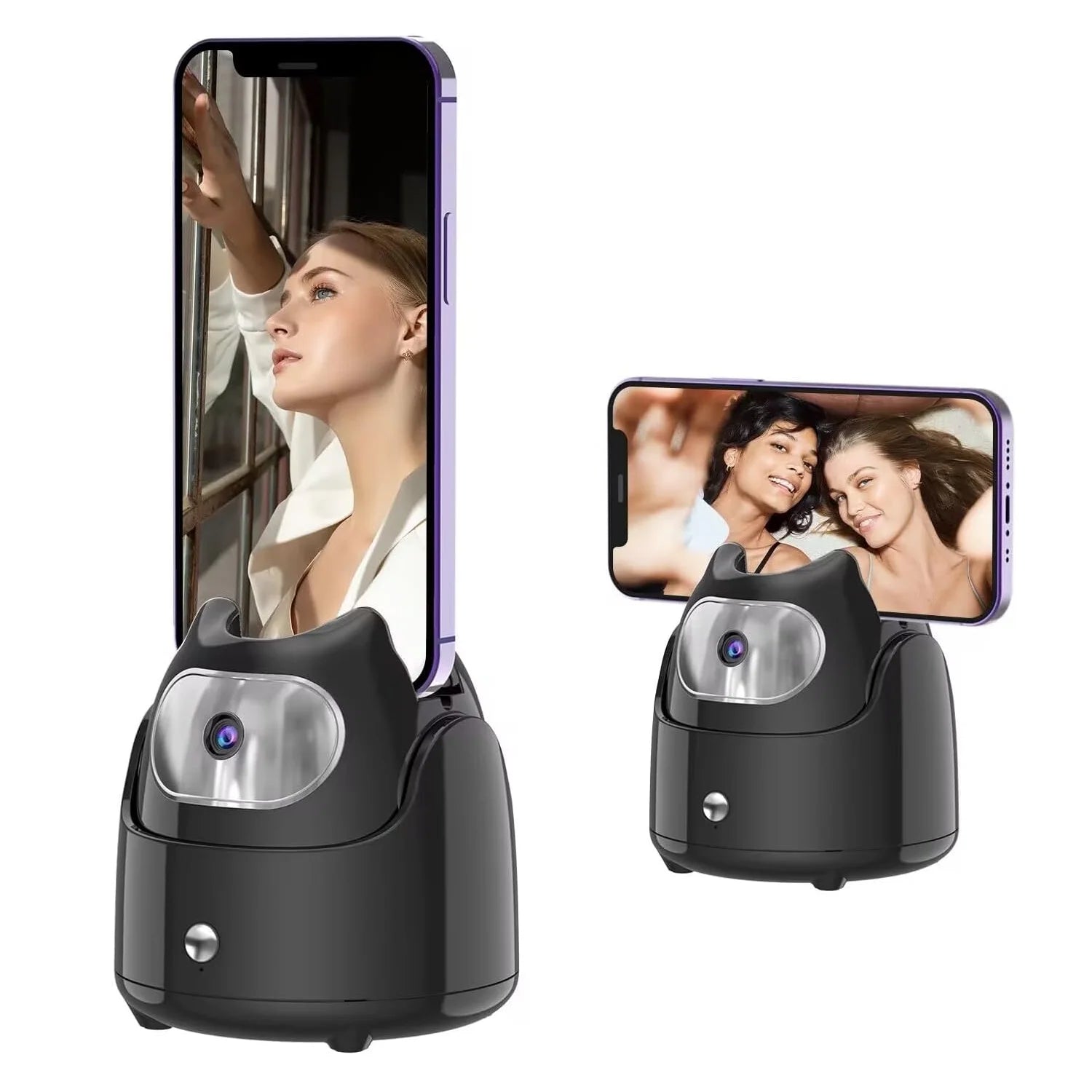 MotionFlex™ 360° Rotation Auto Face Tracking Gimbal Mobile Phone Holder APP-Free with AI Face Recognition