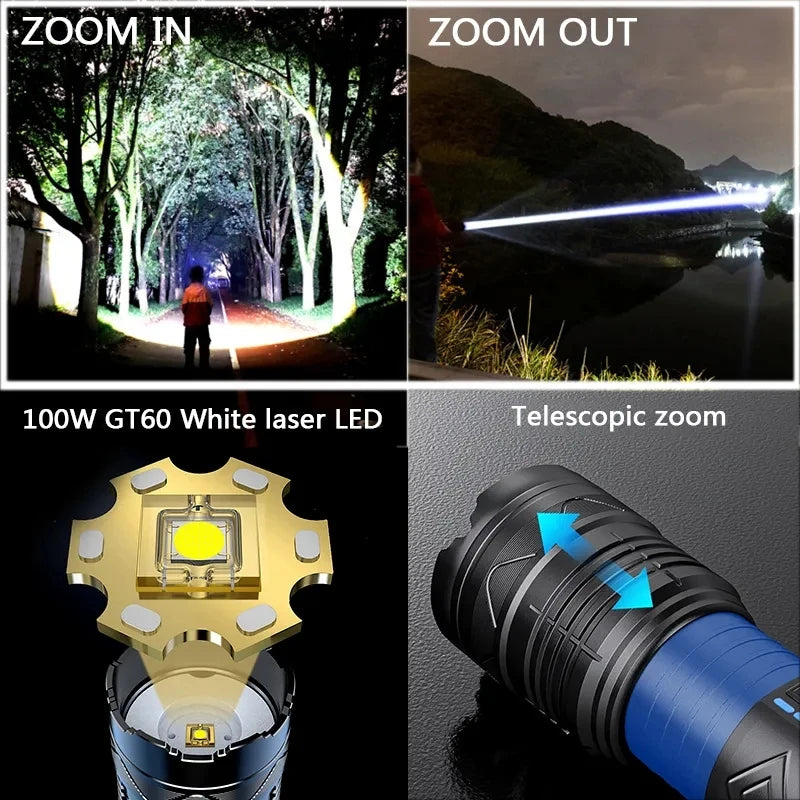 PowerLiteX™ Ultra-Range LED Flashlight- Super Bright Long Range Rechargeable Ultra Powerful Outdoor Tactical Hand Lamp