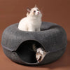 CatNap Cavern™ Donut Cat Bed, Interactive Tunnel for Cats & Kittens 