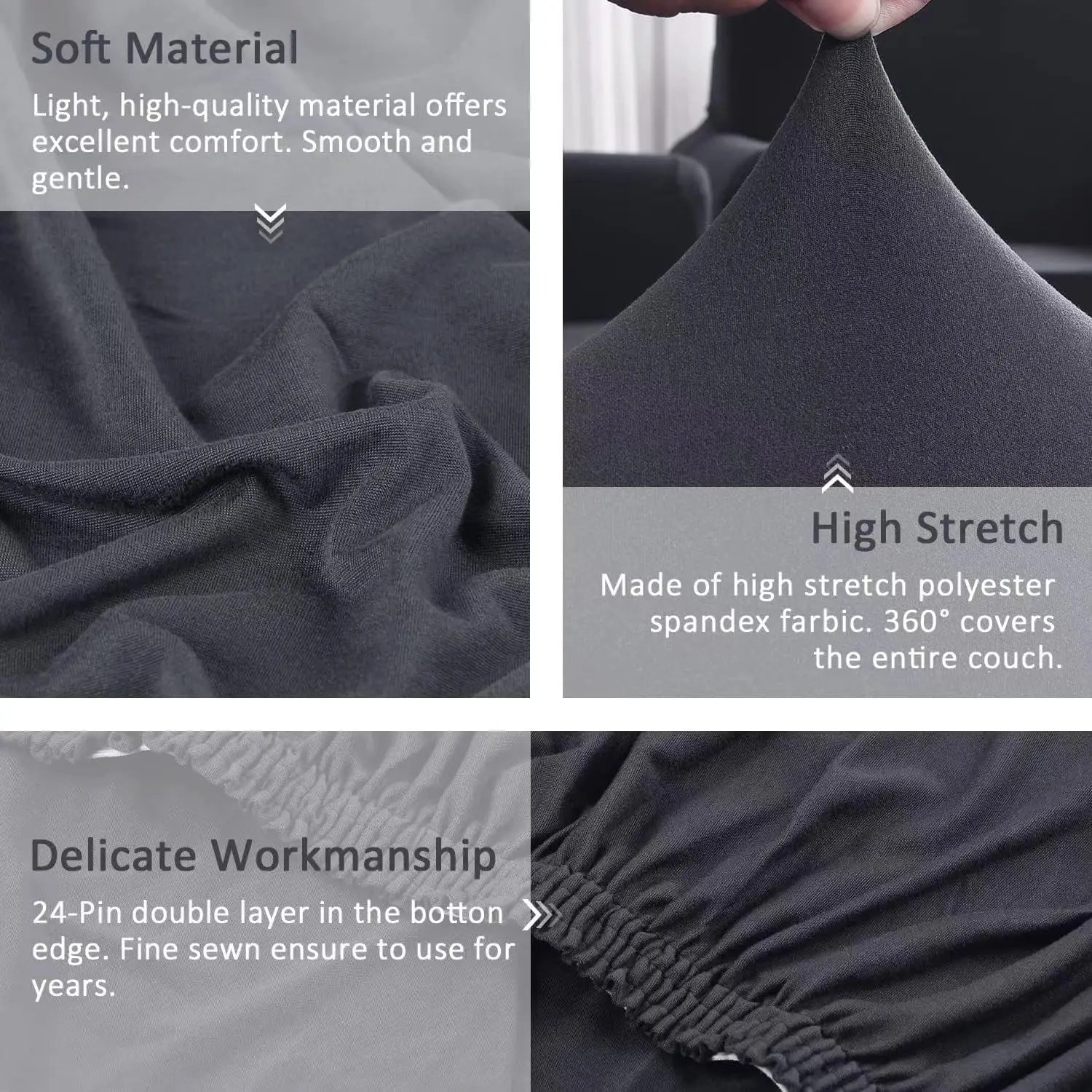 StretchFit™ Effen kleur stretch sofahoes