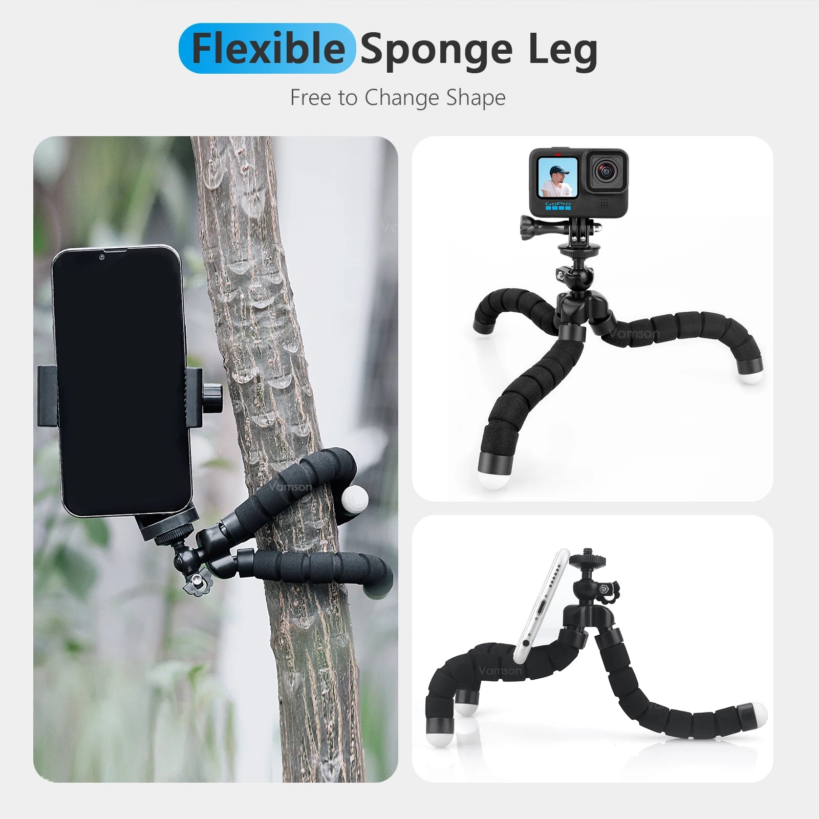 FlexiGrip™ Mini Tripod - Capture photos with ease: Versatile, flexible and compact support