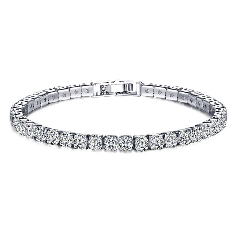 HipGlam™ Tennis Bracelet - Shine with attitude: Sterling silver elegance and hip hop flair!