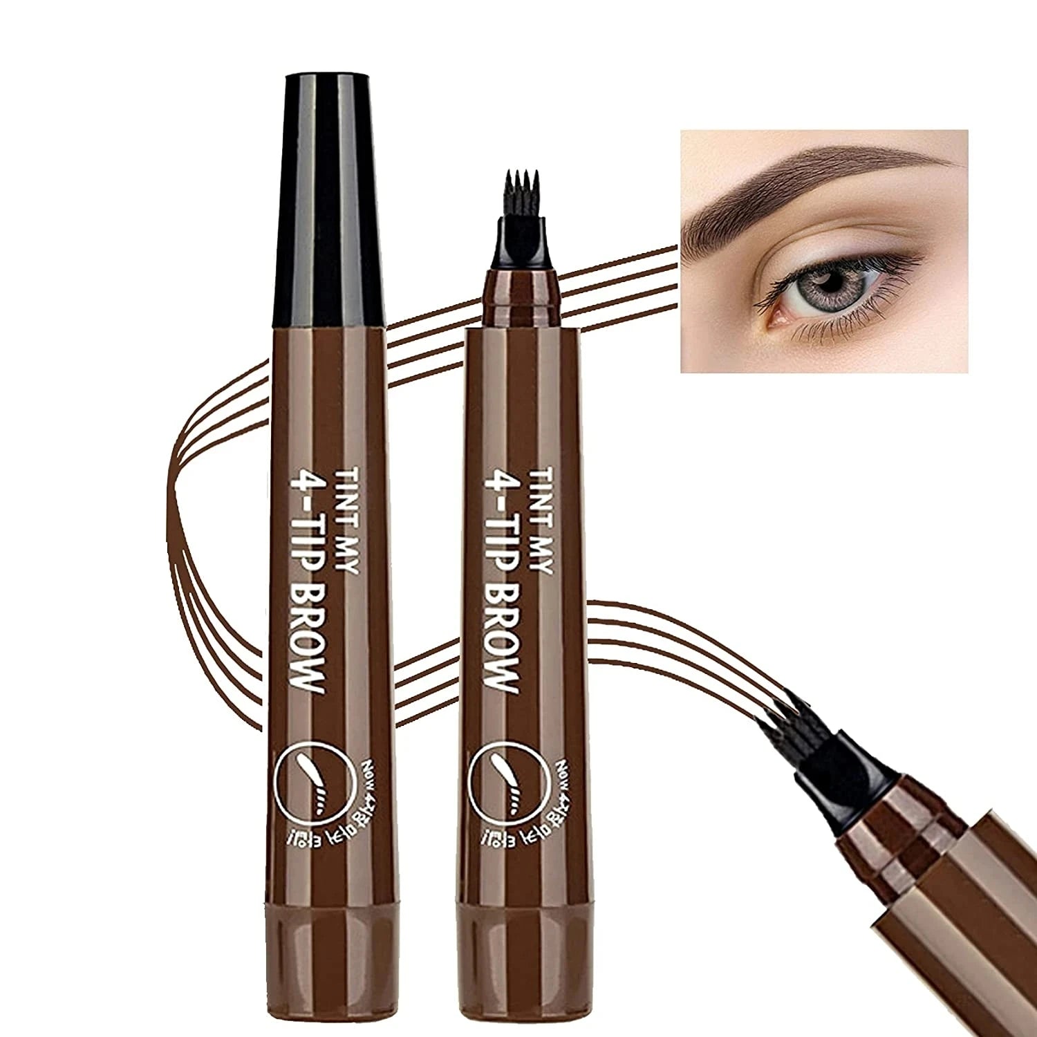 SharpLine Brow™ 4 Punt Wenkbrauwpotlood Waterproof Vloeibaar (1+2 GRATIS!)