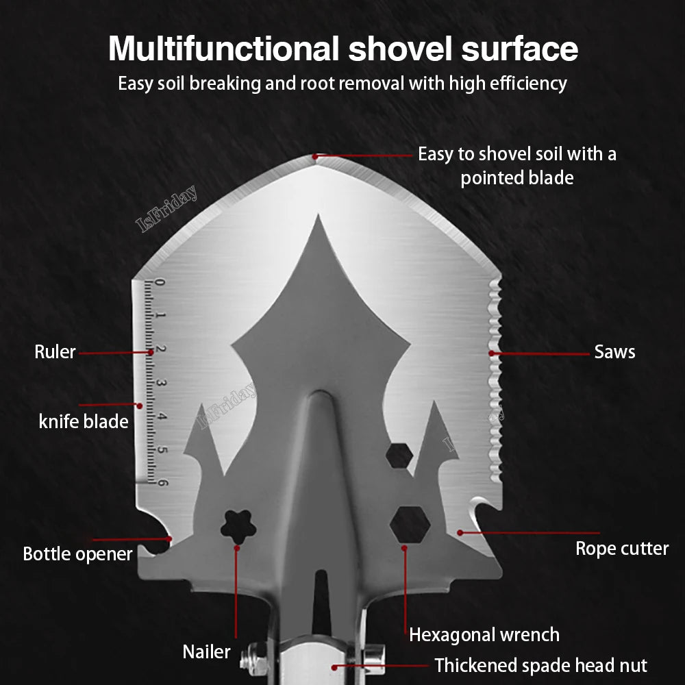 AdventurePro™ Shovel - Your ultimate outdoor tool: Durable, versatile and ready for any task