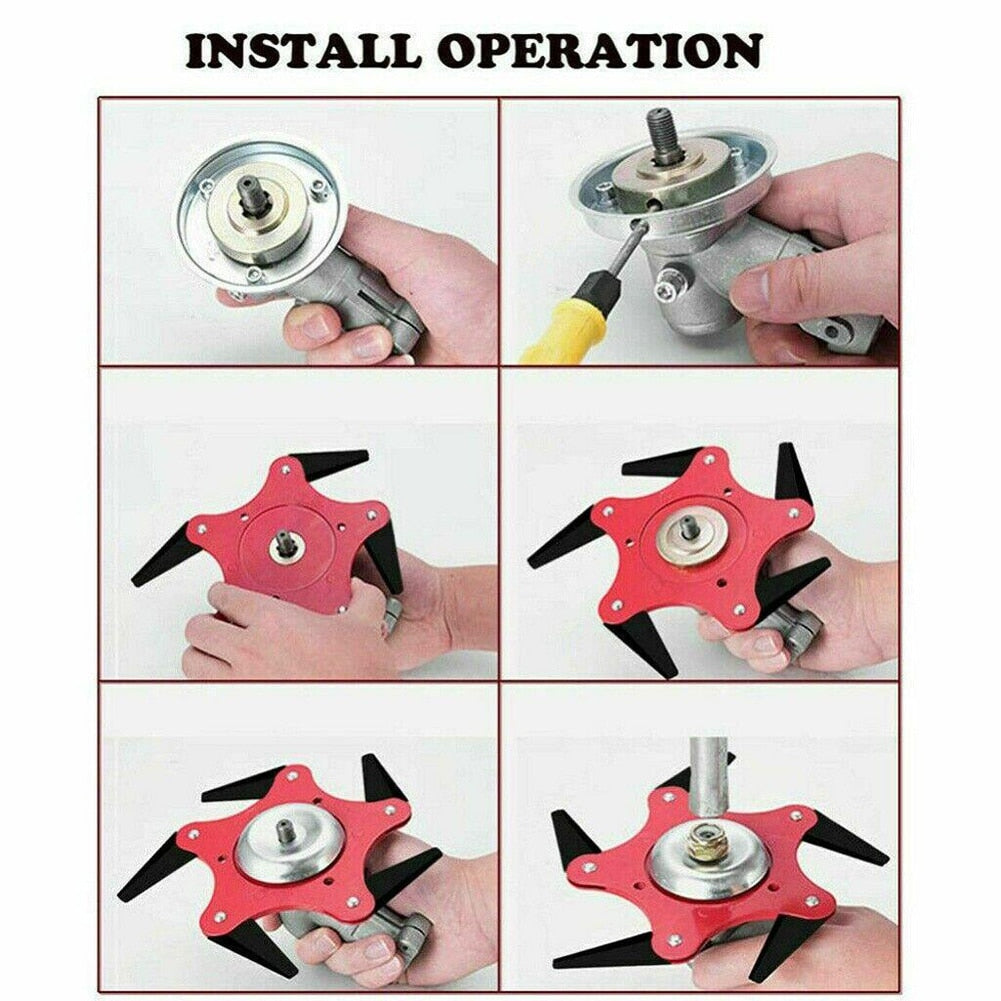 8pcs Nut Fixing Kit For Strimmer Brushcutter Replacement Metal Gearbox Blade Accessories For Lawn Mower Trimmer Brush Cutter