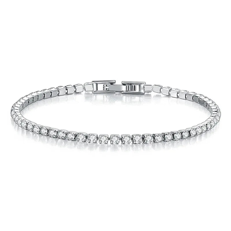 HipGlam™ Tennis Bracelet - Shine with attitude: Sterling silver elegance and hip hop flair!