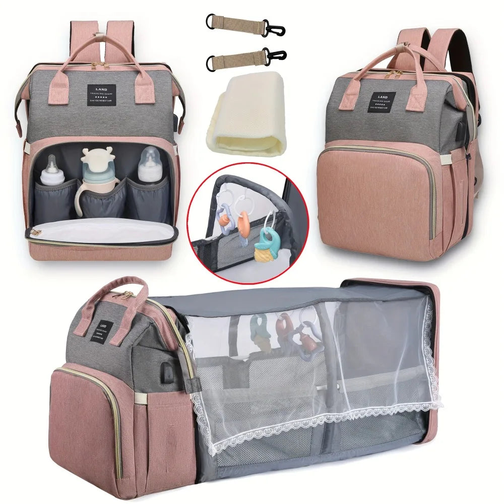 CribCare™ - Mom Bag with Foldable Crib