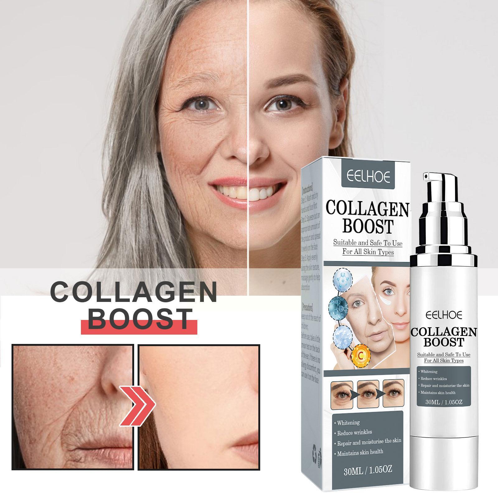 30ml Collagen Boost Serum Anti-Aging Dark Spot Corrector Serum Wrinkle Collagen Boost Care Skin Face Cream Women C4D4