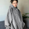 UrbanWool™ Hoodie for Women - Baggy Letterprint Long Grunge Loose Hoodies & Sweatshirts for Women