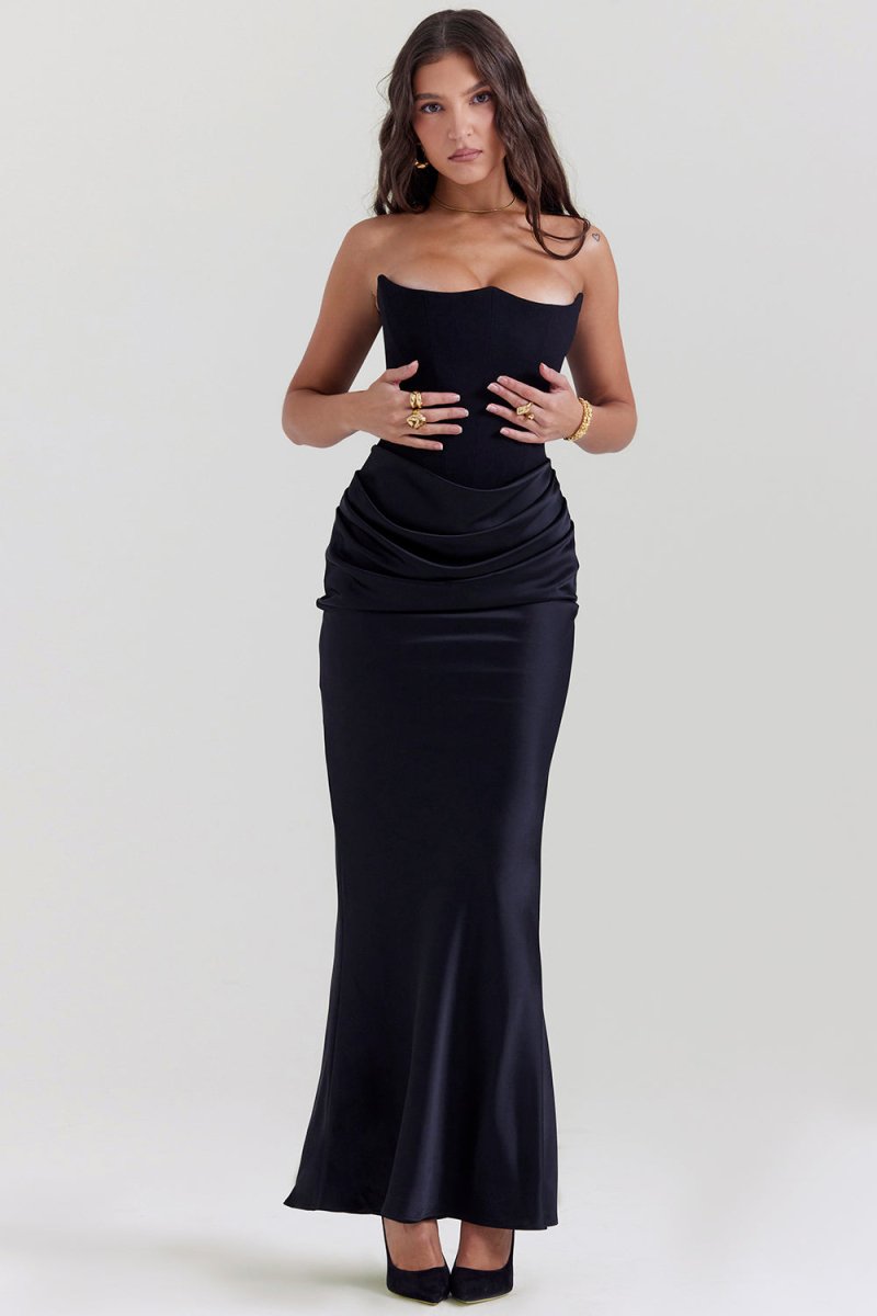 Milou™ - Elegant Strapless Dress Midnight 