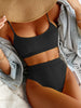 High Waist Premium Ribbed Fabric Bikini | This summer's sexy and classic look!