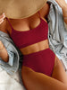 High Waist Premium Ribbed Fabric Bikini | This summer's sexy and classic look!