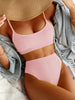 High Waist Premium Ribbed Fabric Bikini | This summer's sexy and classic look!